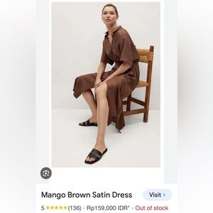 MANGO satin dress